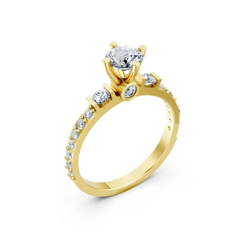 18K Gold Diamond Engagement Ring (TBR20) – Rings by Ivanka & Co