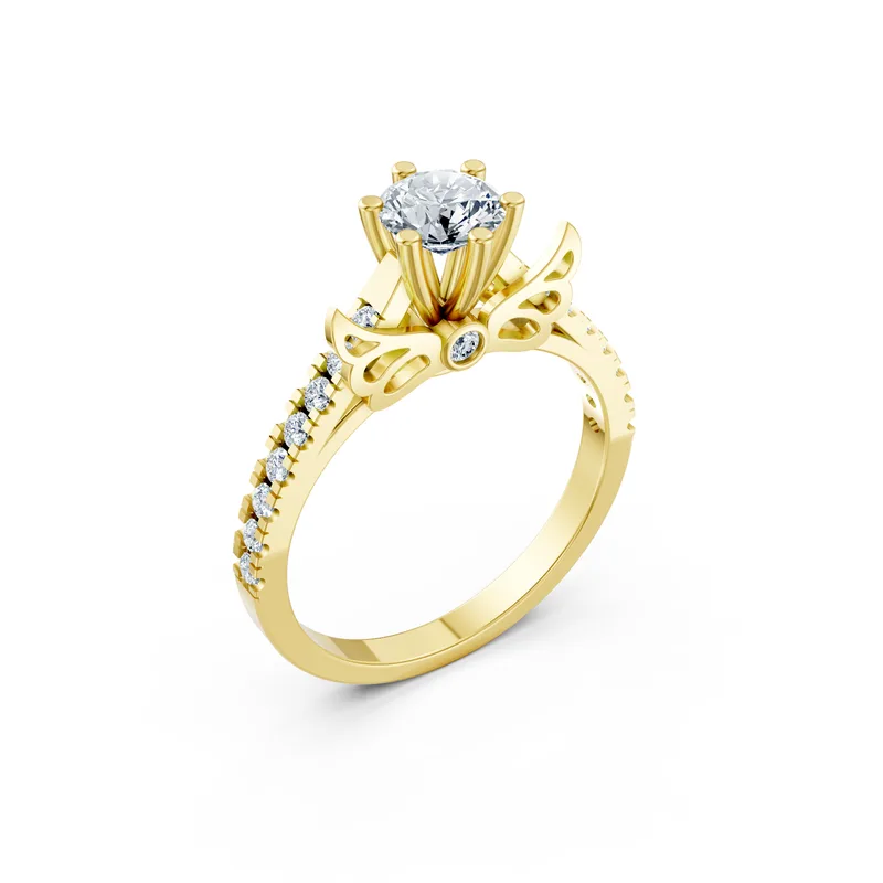 18K Gold Diamond Engagement Ring (TBR21) – Rings by Ivanka & Co