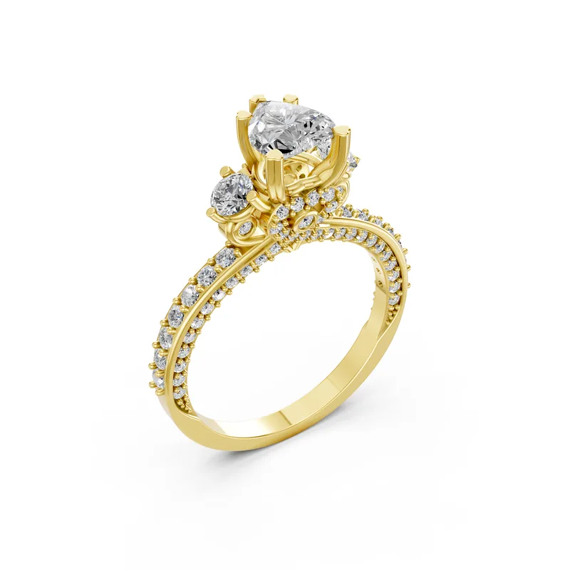18K Gold Diamond Engagement Ring (TBR23) – Rings by Ivanka & Co