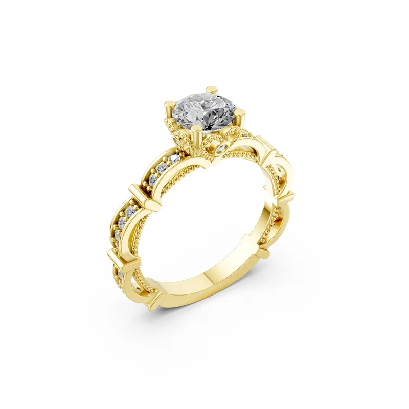 18K Gold Diamond Engagement Ring (TBR24) – Rings by Ivanka & Co