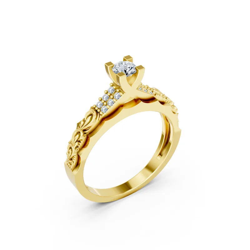 18K Gold Diamond Engagement Ring (TBR5) – Rings by Ivanka & Co