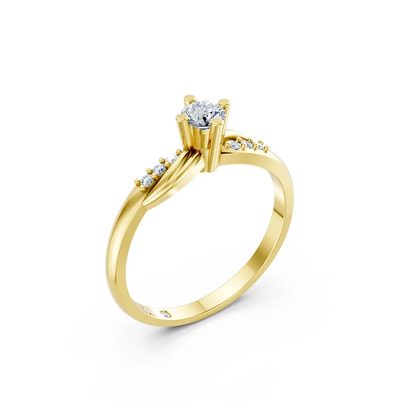 18K Gold Diamond Engagement Ring (TBR6) – Rings by Ivanka & Co