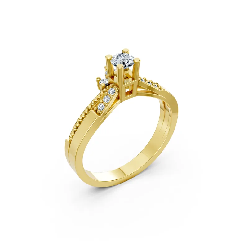 18K Gold Diamond Engagement Ring (TBR7) – Rings by Ivanka & Co