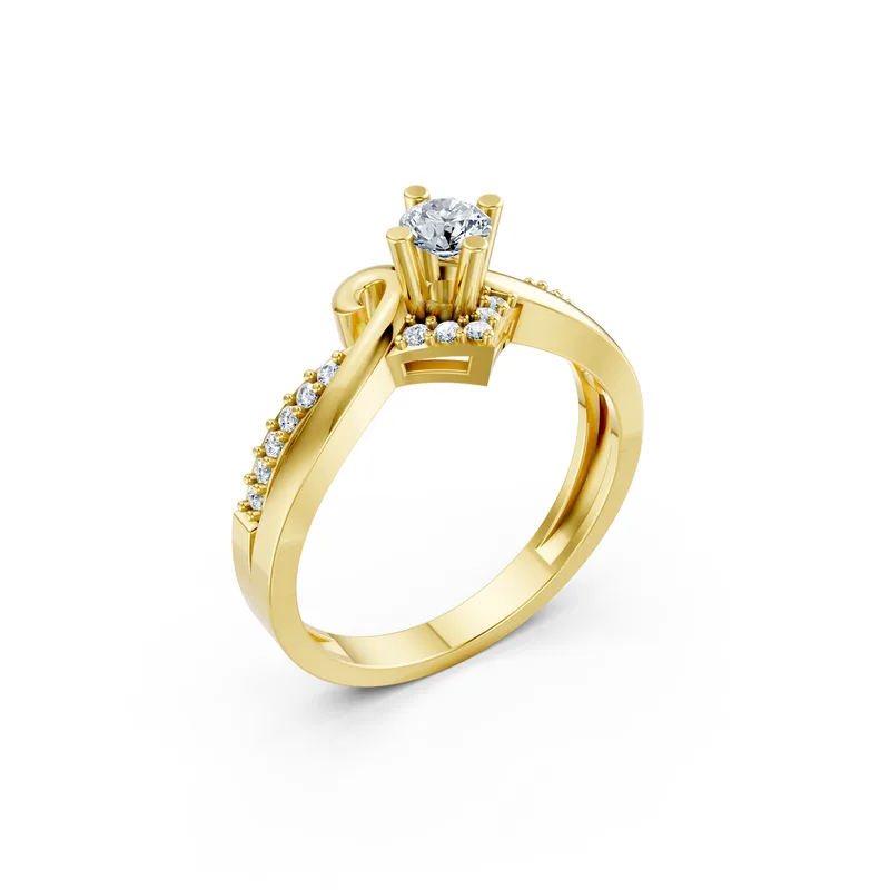 18K Gold Diamond Engagement Ring (TBR8) – Rings by Ivanka & Co