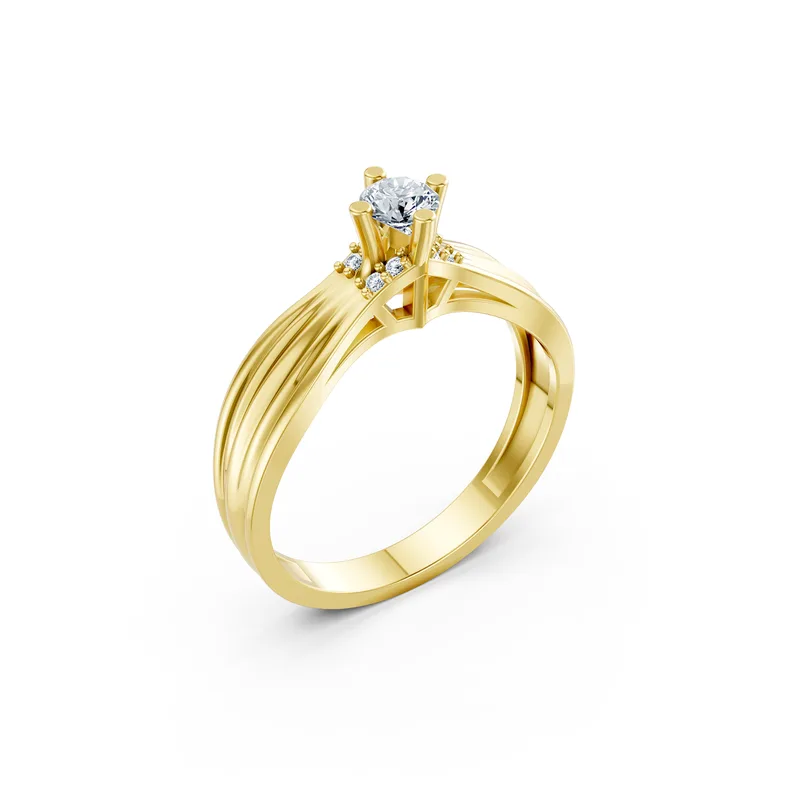 18K Gold Diamond Engagement Ring (TBR9) – Rings by Ivanka & Co