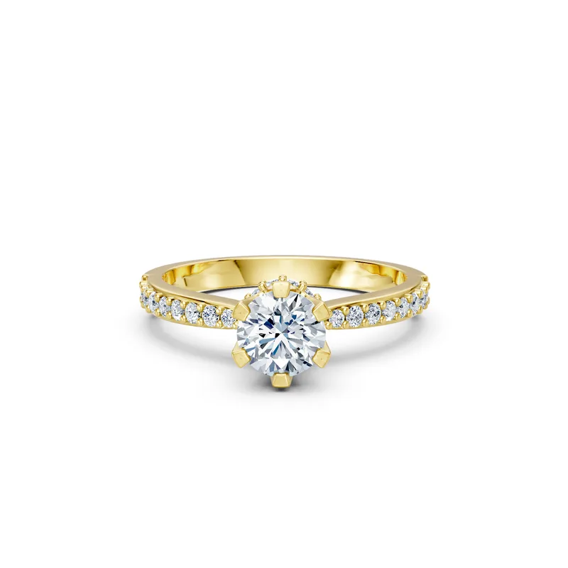 18K Gold Diamond Engagement Ring (r229) – Rings by Ivanka & Co