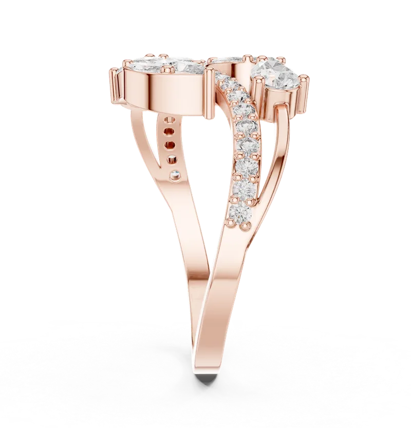 18K Gold Diamond Ring (HLR-58) – Rings by Ivanka & Co