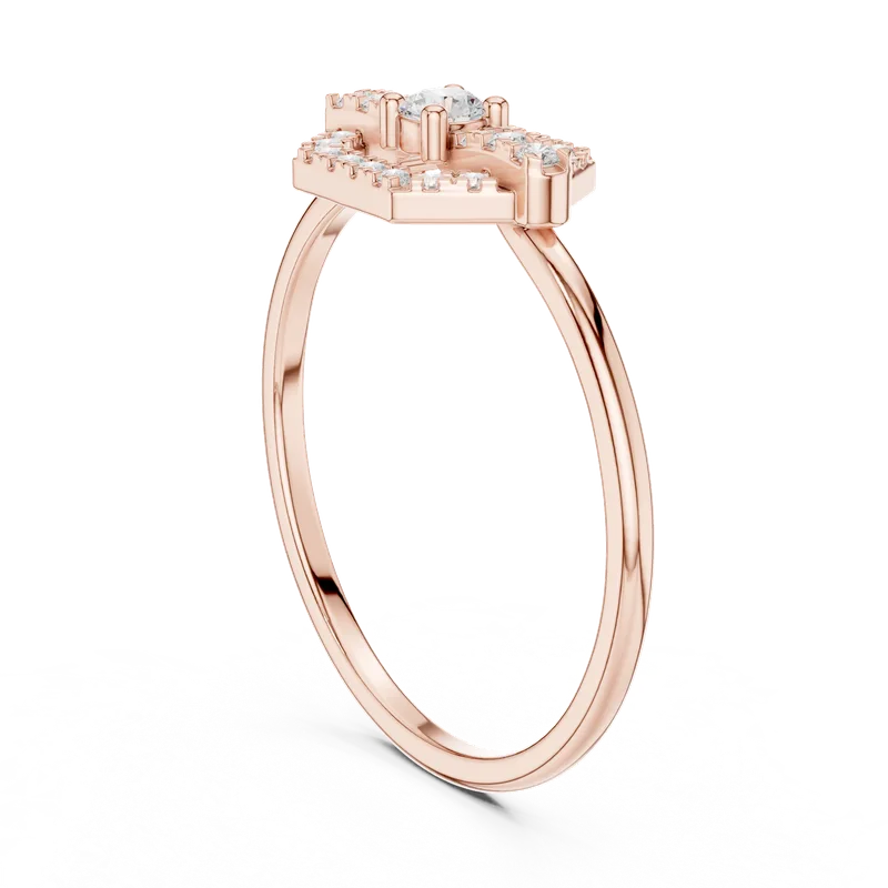 18K Gold Round Diamond Pavé Ring – 0.193 ct (HLR-196) – Rings by Ivanka & Co