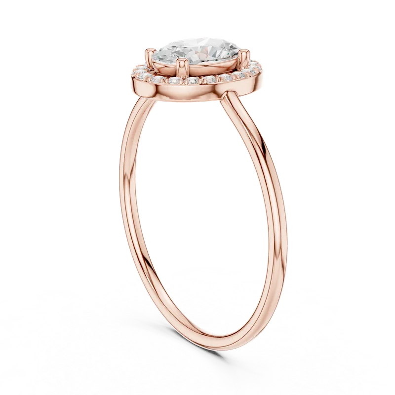 18K Gold Round Diamond Pavé Ring – 0.6 ct (HLR-203) – Rings by Ivanka & Co