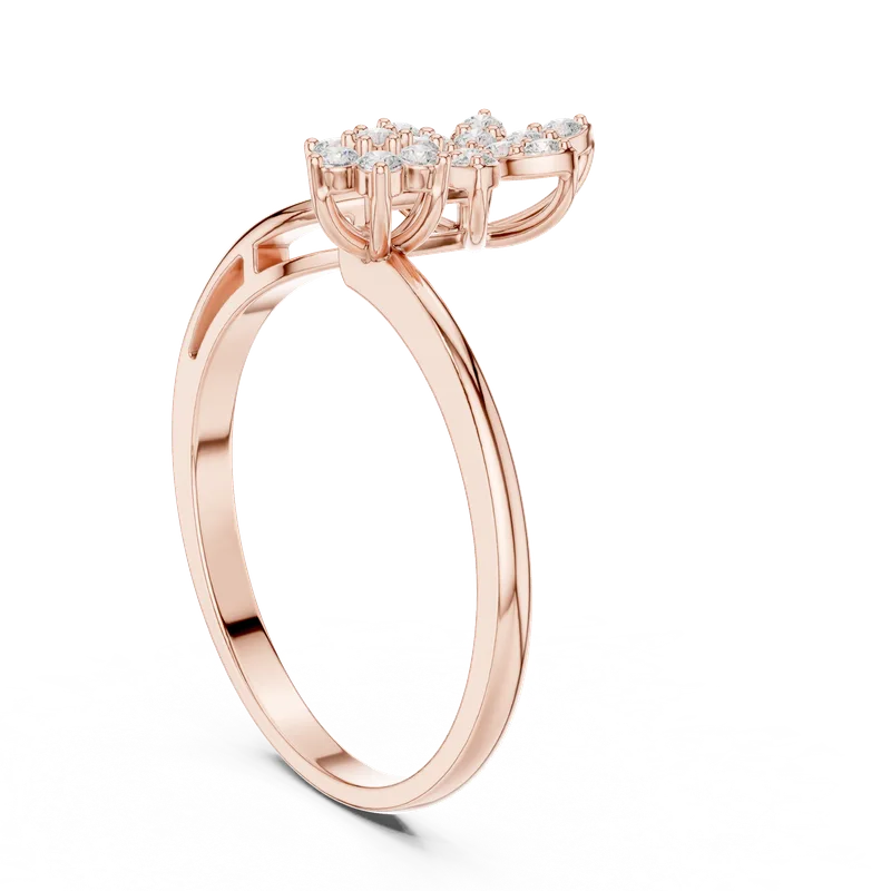 18K Gold Round Diamond Pavé Ring – 0.204 ct (HLR-223) – Rings by Ivanka & Co