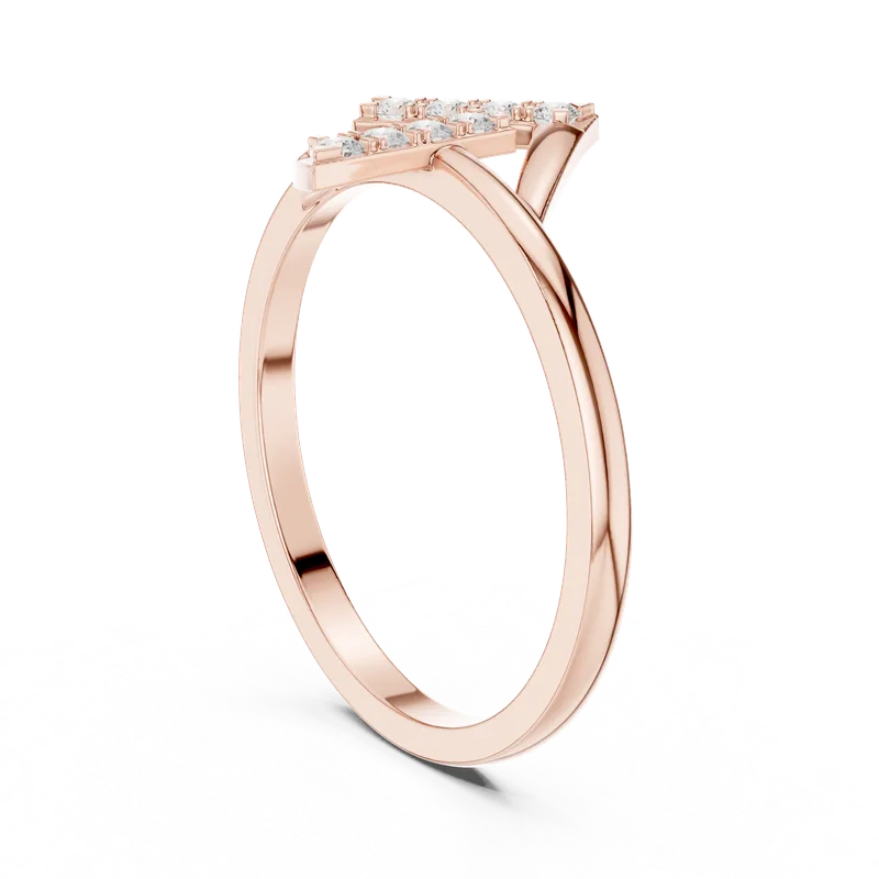 18K Gold Round Diamond Cluster Ring – 0.12 ct (HLR-230) – Rings by Ivanka & Co