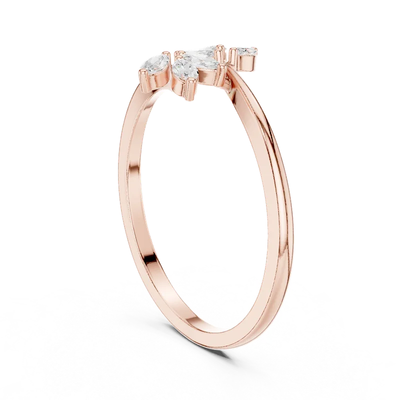 18K Gold Marquise Diamond Cluster Ring – 0.13 ct (HLR-236) – Rings by Ivanka & Co