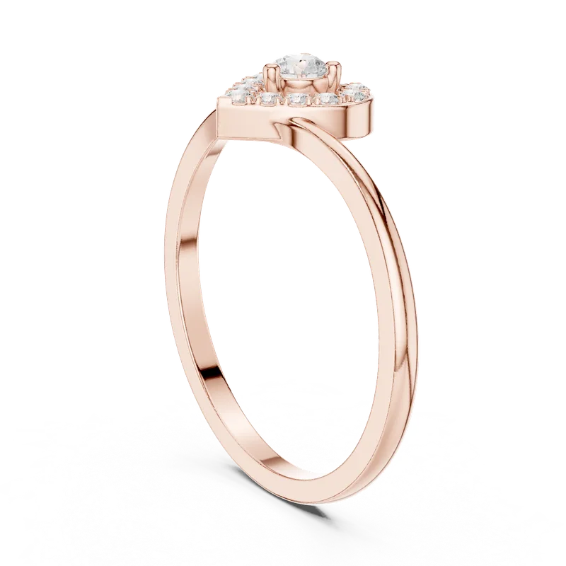 18K Gold Round Diamond Pavé Ring – 0.162 ct (HLR-237) – Rings by Ivanka & Co