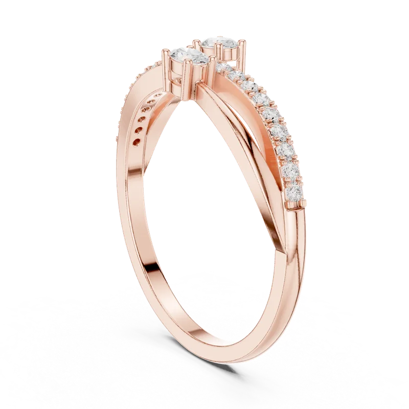 18K Gold Diamond Pavé Ring – 0.22 ct (HLR-254) – Rings by Ivanka & Co