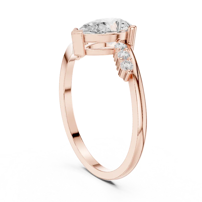18K Gold Pear Diamond Cluster Ring – 0.84 ct (HLR-255) – Rings by Ivanka & Co