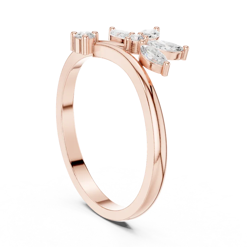 18K Gold Marquise Diamond Cluster Ring – 0.26 ct (HLR-259) – Rings by Ivanka & Co