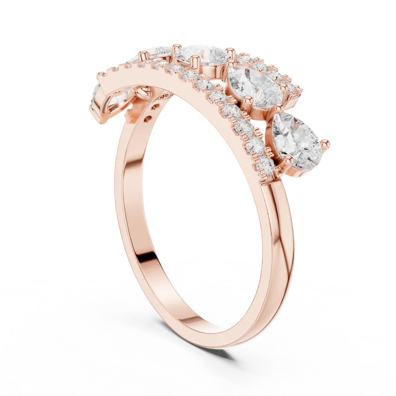 18K Gold Diamond Ring (HLR-81) – Rings by Ivanka & Co