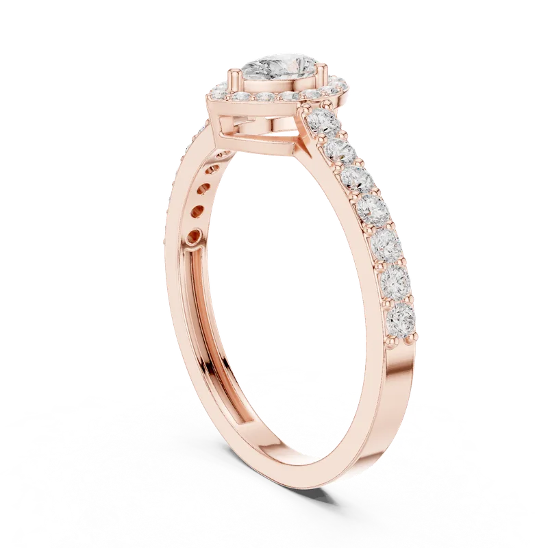 18K Gold Pear Diamond Pavé Ring – 0.407 ct (JLR-102) – Rings by Ivanka & Co