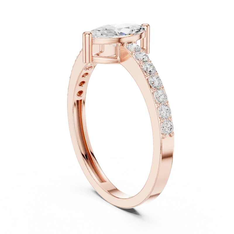 18K Gold Marquise Diamond Pavé Ring – 0.692 ct (JLR-23) – Rings by Ivanka & Co