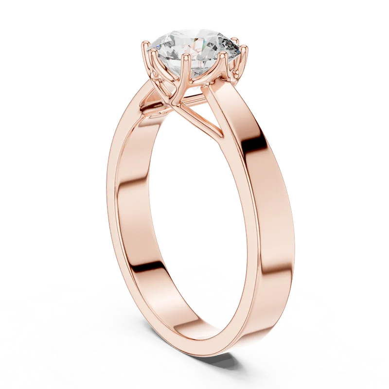 18K Gold Round Diamond Solitaire Ring – 1 ct (LR-0001) – Rings by Ivanka & Co