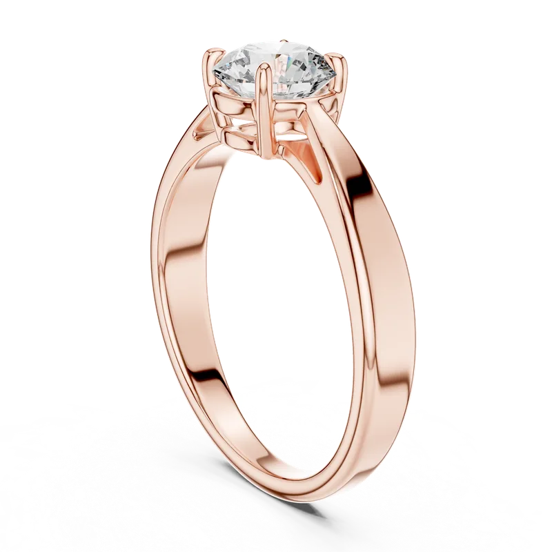 18K Gold Round Diamond Solitaire Ring – 1 ct (LR-0003) – Rings by Ivanka & Co
