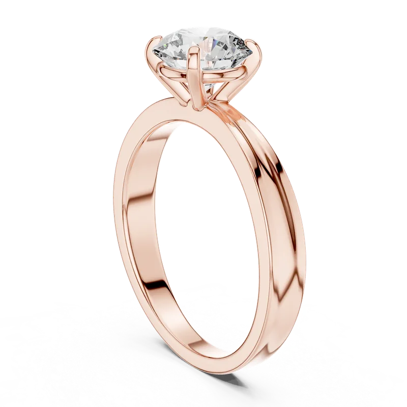 18K Gold Round Diamond Solitaire Ring – 1 ct (LR-0004) – Rings by Ivanka & Co