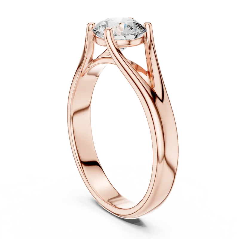 18K Gold Round Diamond Solitaire Ring – 1 ct (LR-0009) – Rings by Ivanka & Co