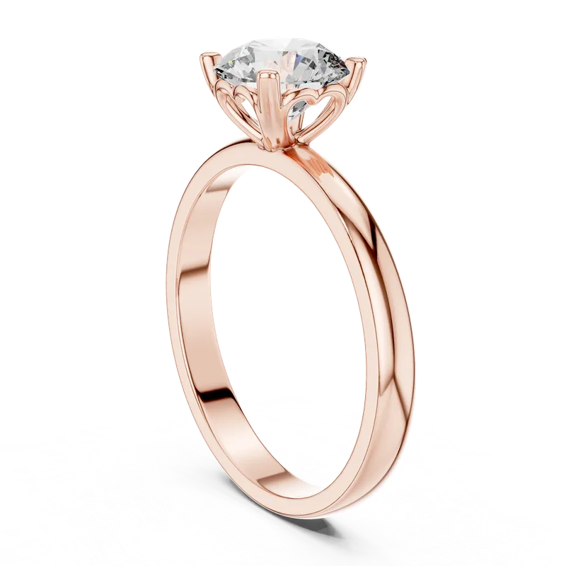 18K Gold Round Diamond Solitaire Ring – 1 ct (LR-0010) – Rings by Ivanka & Co