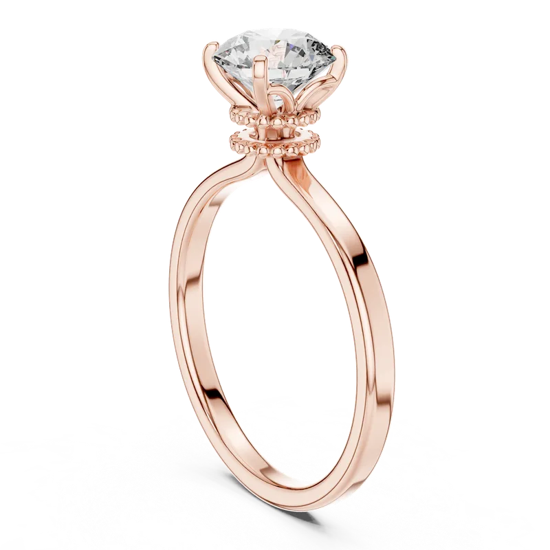 18K Gold Round Diamond Solitaire Ring – 1 ct (LR-0015) – Rings by Ivanka & Co
