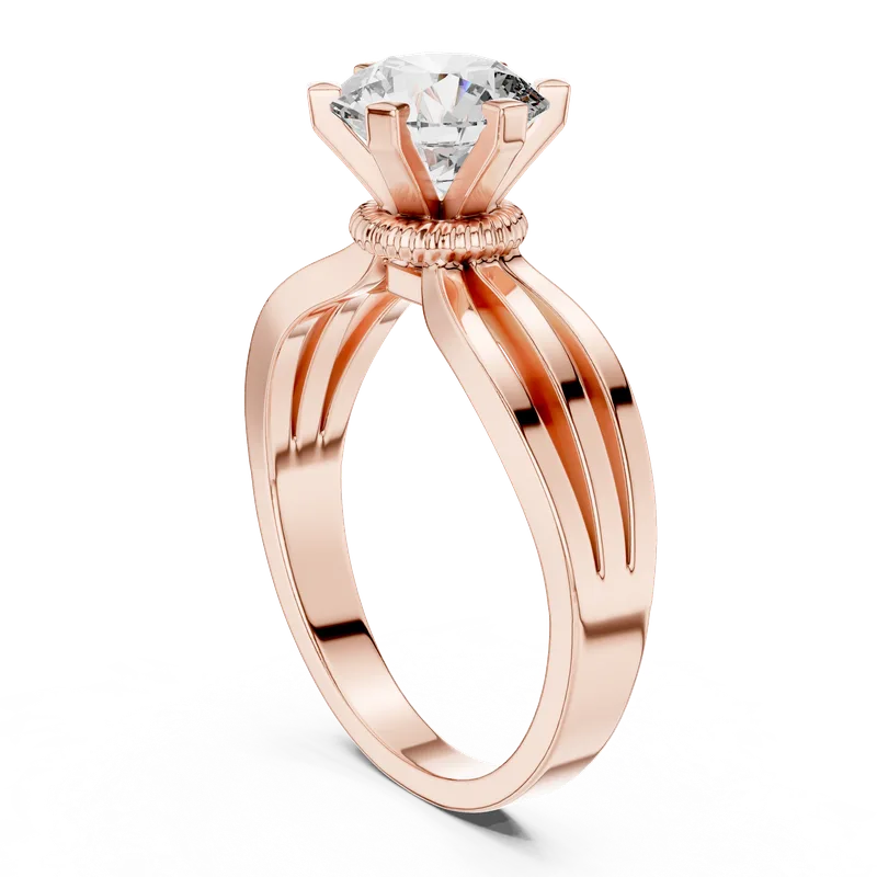 18K Gold Round Diamond Solitaire Ring – 1 ct (LR-0036) – Rings by Ivanka & Co