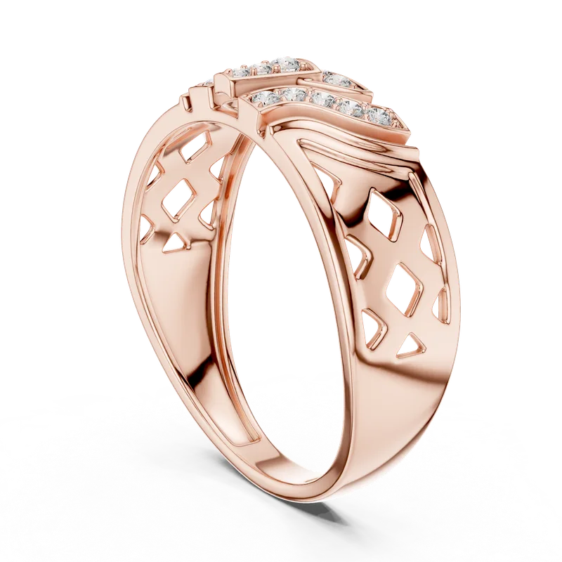 18K Gold Round Diamond Pavé Ring – 0.167 ct (LR-01-32-) – Rings by Ivanka & Co