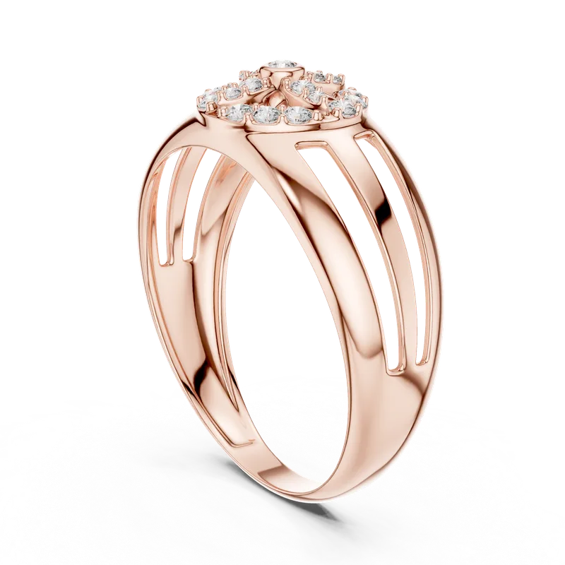 18K Gold Round Diamond Pavé Ring – 0.218 ct (LR-01-37-) – Rings by Ivanka & Co