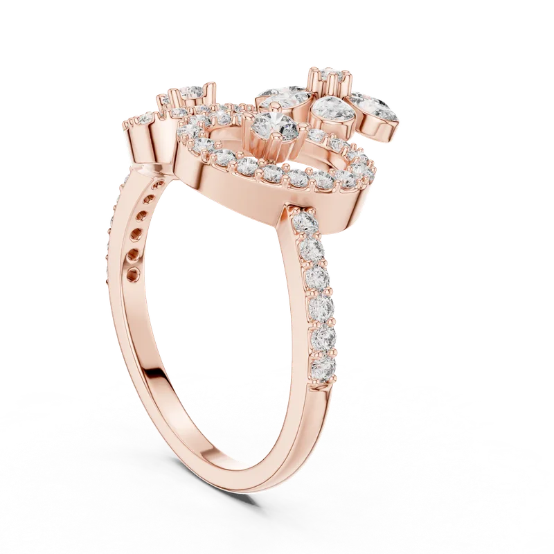 18K Gold Round Diamond Pavé Ring – 0.547 ct (LR-01-52-) – Rings by Ivanka & Co