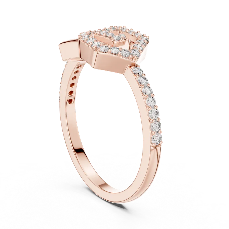 18K Gold Round Diamond Pavé Ring – 0.261 ct (LR-01-55-) – Rings by Ivanka & Co