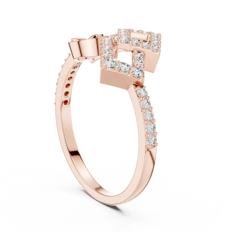 18K Gold Round Diamond Pavé Ring – 0.327 ct (LR-01-58-) – Rings by Ivanka & Co