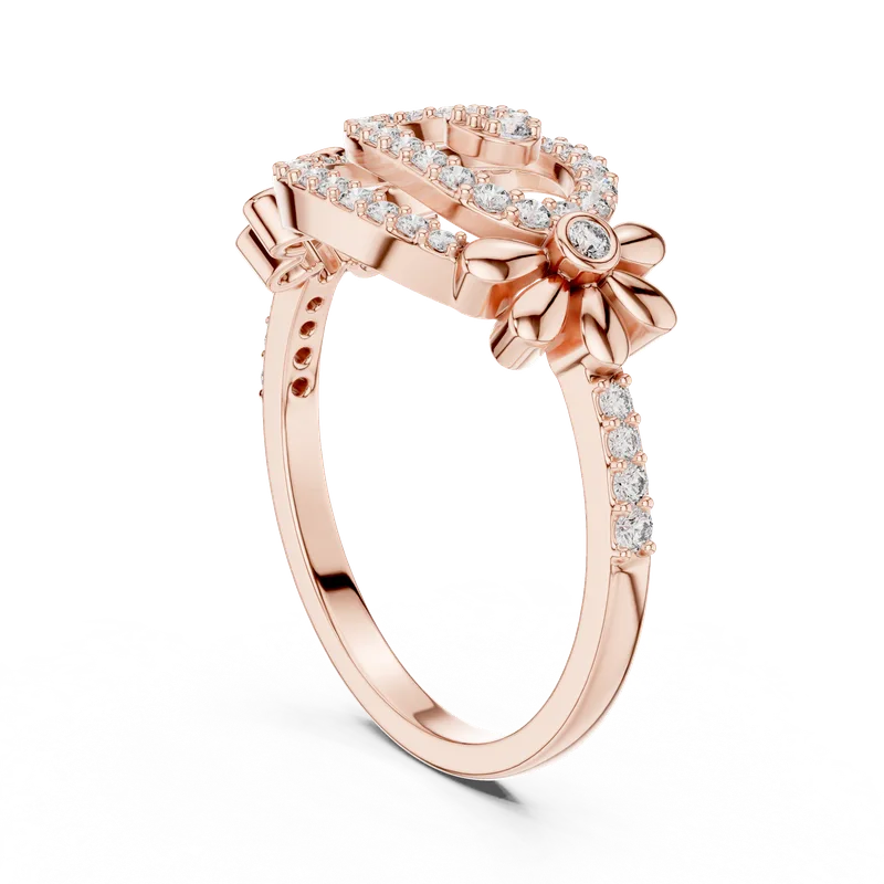 18K Gold Round Diamond Pavé Ring – 0.341 ct (LR-01-59-) – Rings by Ivanka & Co