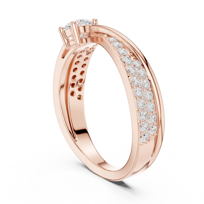 18K Gold Round Diamond Pavé Ring – 0.672 ct (SBWR-1-) – Rings by Ivanka & Co