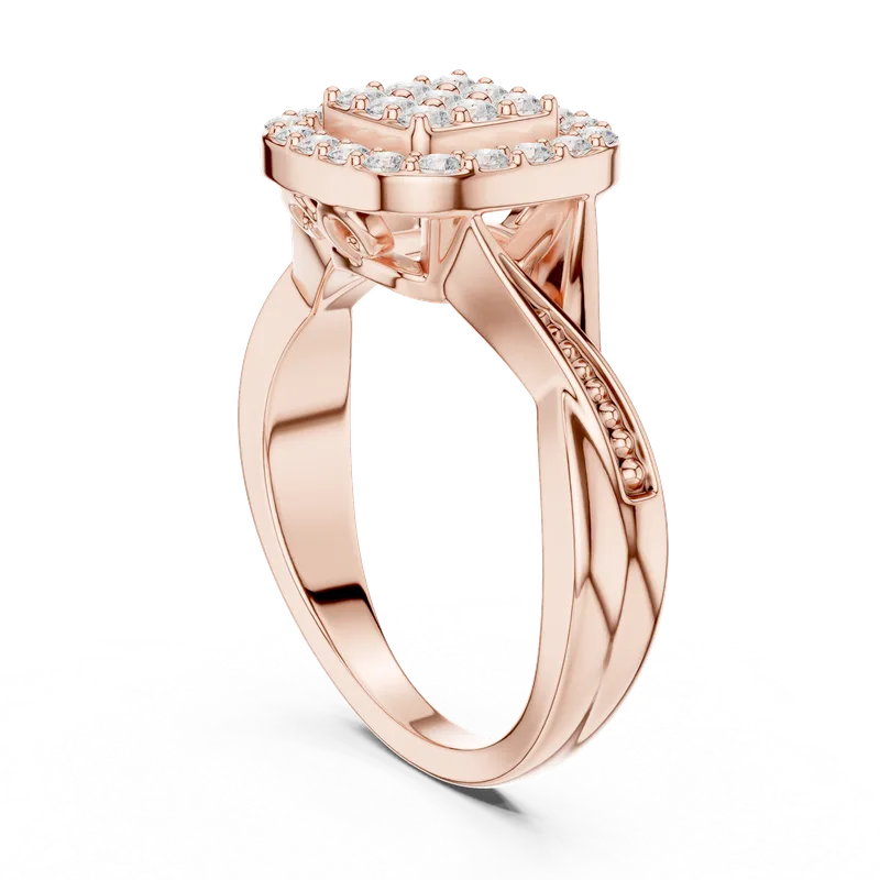 18K Gold Round Diamond Pavé Ring – 0.495 ct (SBWR-13-) – Rings by Ivanka & Co