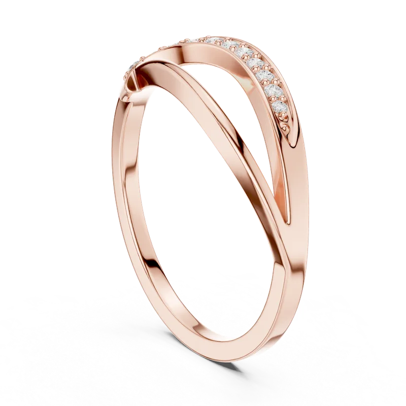 18K Gold Round Diamond Pavé Ring – 0.109 ct (SBWR-2-) – Rings by Ivanka & Co
