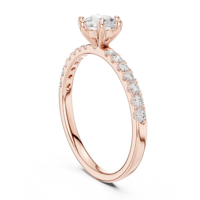 18K Gold Round Diamond Pavé Ring – 0.896 ct (SBWR-36-) – Rings by Ivanka & Co