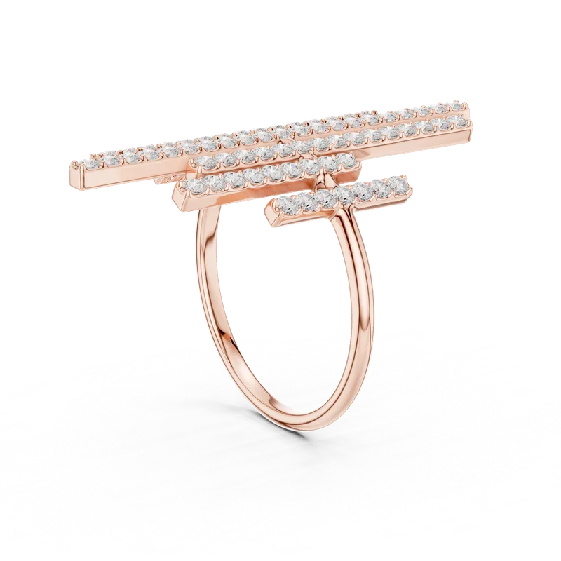 18K Gold Round Diamond Pavé Ring – 0.83 ct (SBWR-38-) – Rings by Ivanka & Co