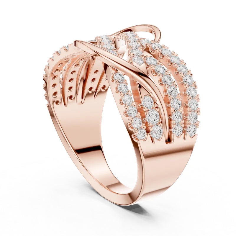 18K Gold Round Diamond Pavé Ring – 0.693 ct (SBWR-42-) – Rings by Ivanka & Co