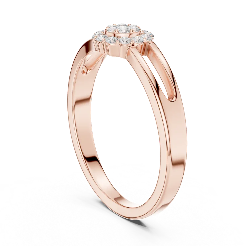 18K Gold Round Diamond Pavé Ring – 0.186 ct (SBWR-43-) – Rings by Ivanka & Co