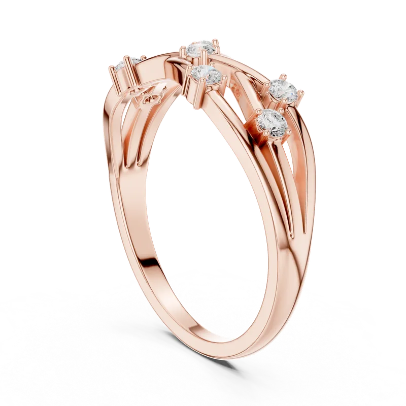 18K Gold Round Diamond Cluster Ring – 0.175 ct (SBWR-44-) – Rings by Ivanka & Co