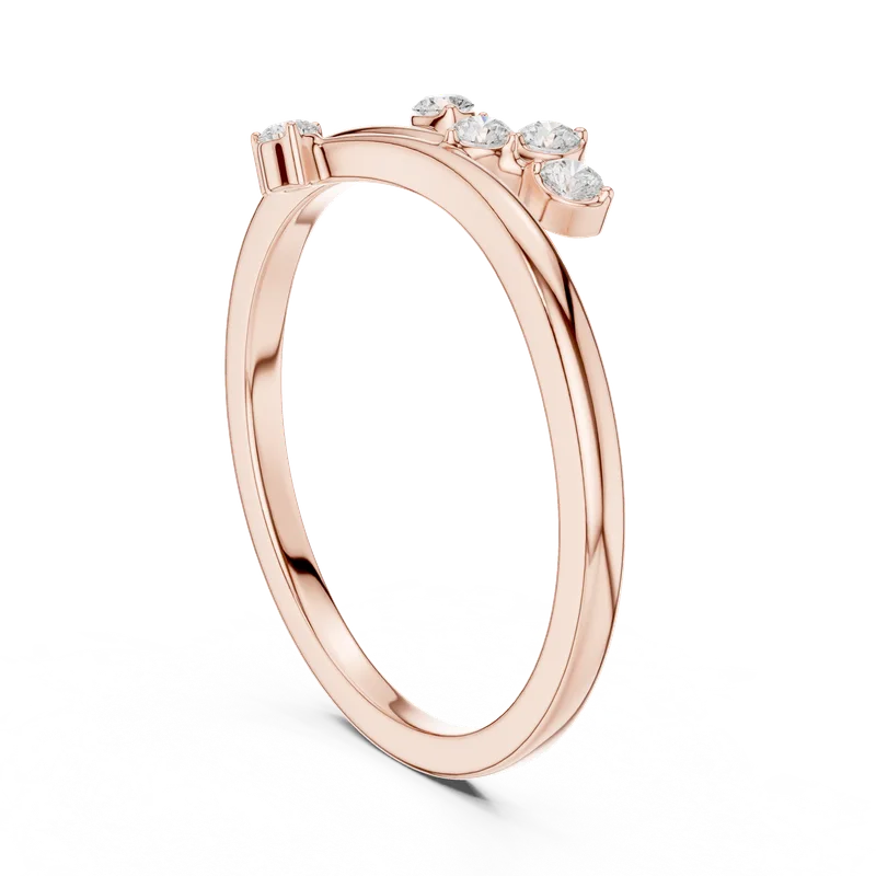 18K Gold Round Diamond Cluster Ring – 0.125 ct (SBWR-45-) – Rings by Ivanka & Co