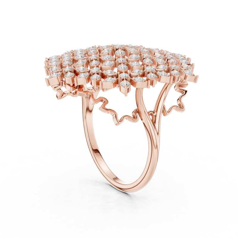 18K Gold Round Diamond Pavé Ring – 0.91 ct (SBWR-47-) – Rings by Ivanka & Co