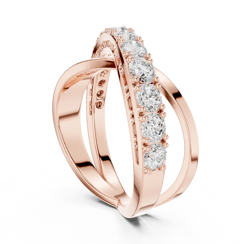 18K Gold Round Diamond Pavé Ring – 1.093 ct (SBWR-53-) – Rings by Ivanka & Co