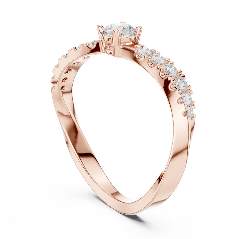18K Gold Round Diamond Pavé Ring – 0.502 ct (SBWR-57-) – Rings by Ivanka & Co