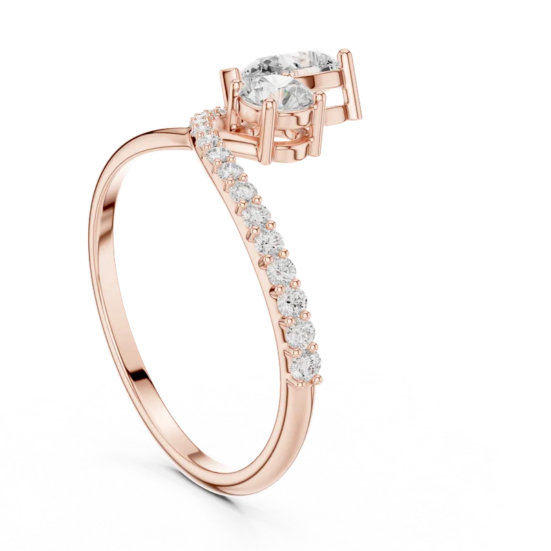 18K Gold Pear Diamond Pavé Ring – 0.891 ct (SBWR-59-) – Rings by Ivanka & Co