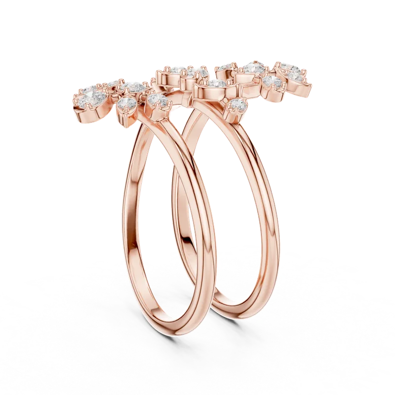 18K Gold Round Diamond Pavé Ring – 0.355 ct (SBWR-60-) – Rings by Ivanka & Co